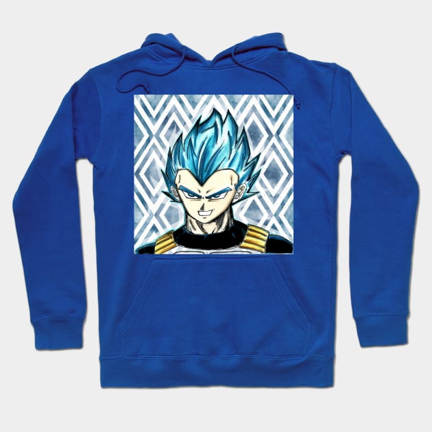 super saiyan blue god vegeta Hoodie by jorge_lebeau